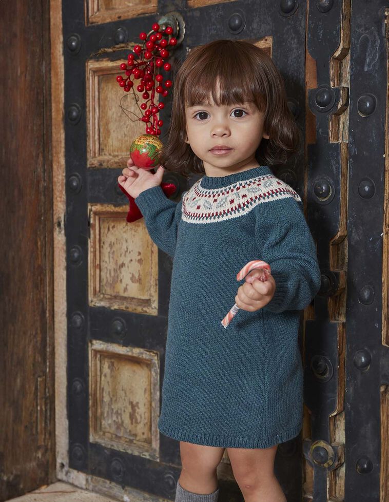 Vestito con greca verde