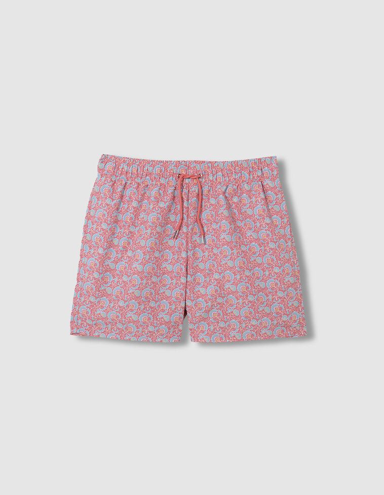Fato de banho com estampado de índio  coral 