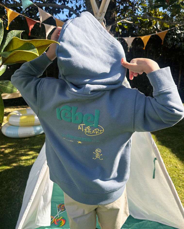 Sweat-shirt com capuz azul claro