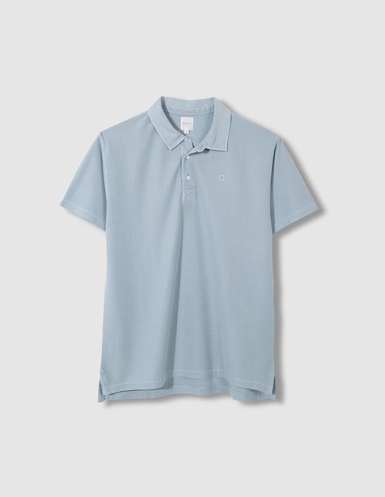 Polo a maniche corte color blu