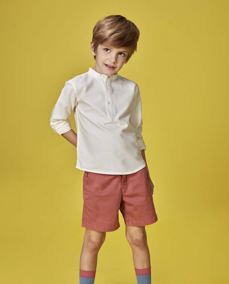 Pantaloni chino corti rosa