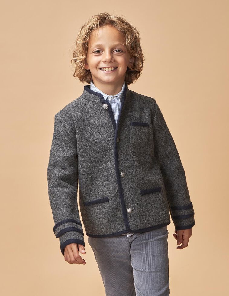 Veste autrichienne en laine grise
