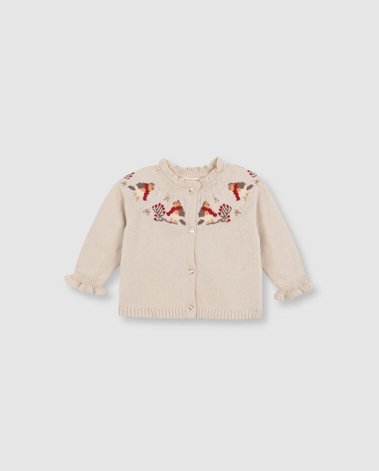 Veste de No&euml;l couleur pierre b&eacute;b&eacute;