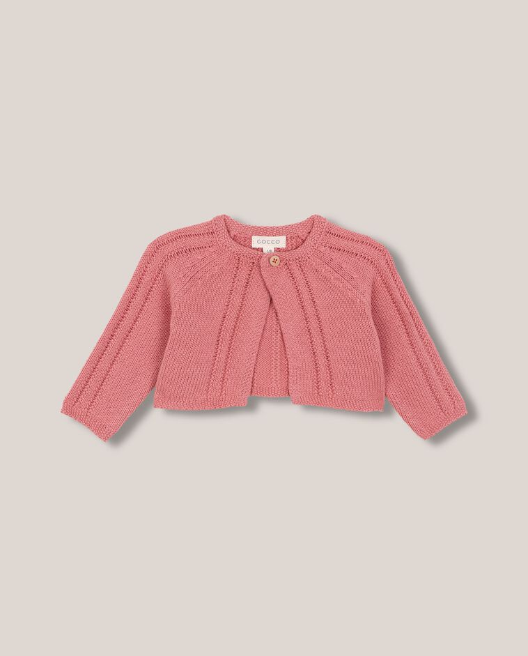 Cardigan en maille corail