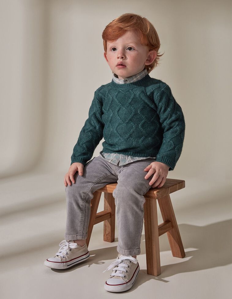 Maglione a trecce