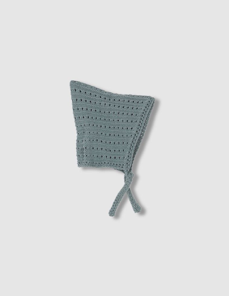 Cuffietta in maglia color verdognolo