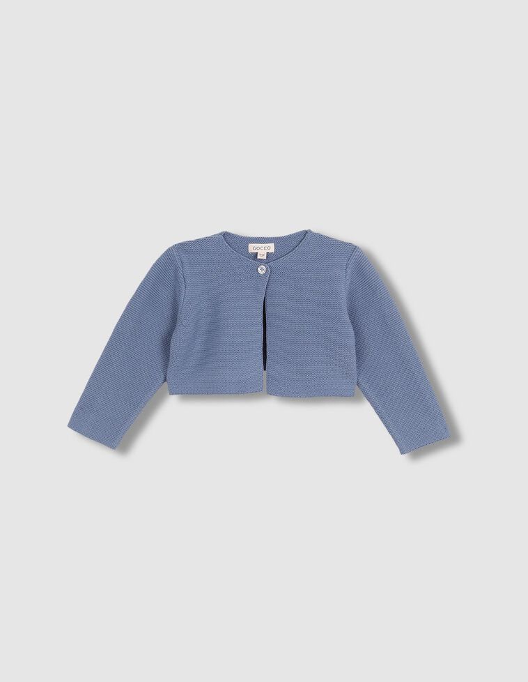 Veste en maille mousse bleu clair