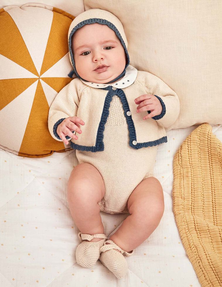 Babygrow sem pernas de malha pedra