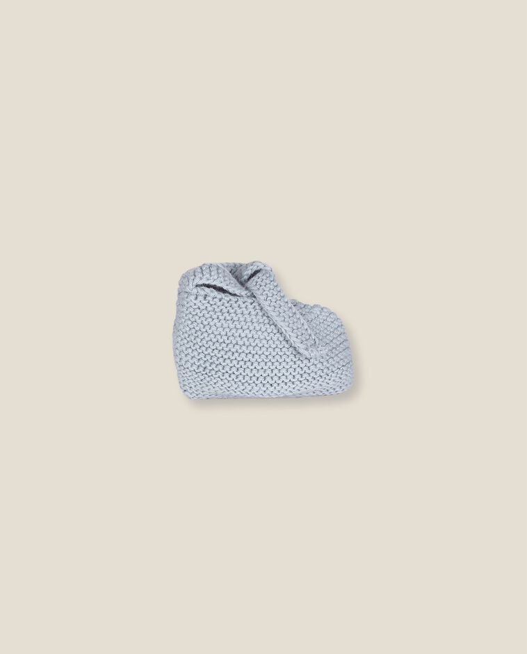 Scarpine azzurre con fiocco neonato