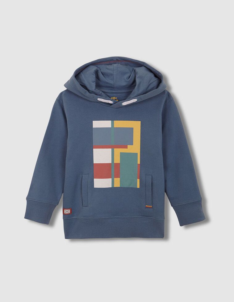 Graues Sweatshirt mit geometrischem Muster