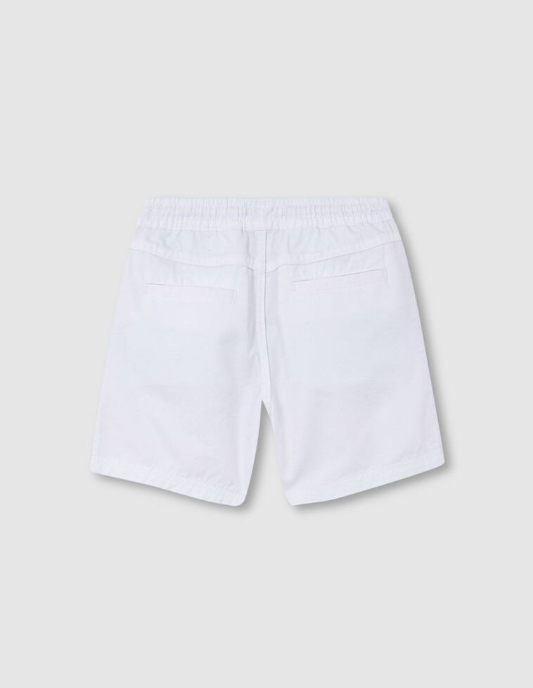 Bermudas com cós elástico  branca