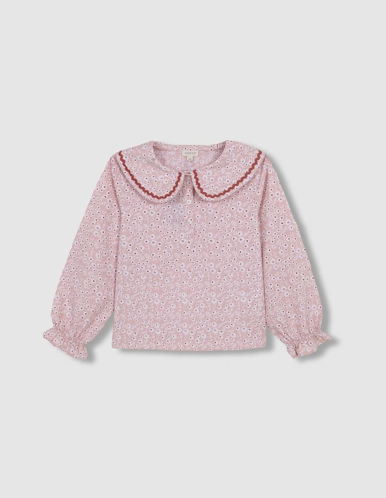 Pyjama imprimé fleurs rose