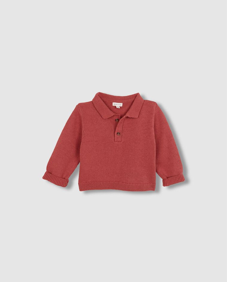 Pull style polo rose