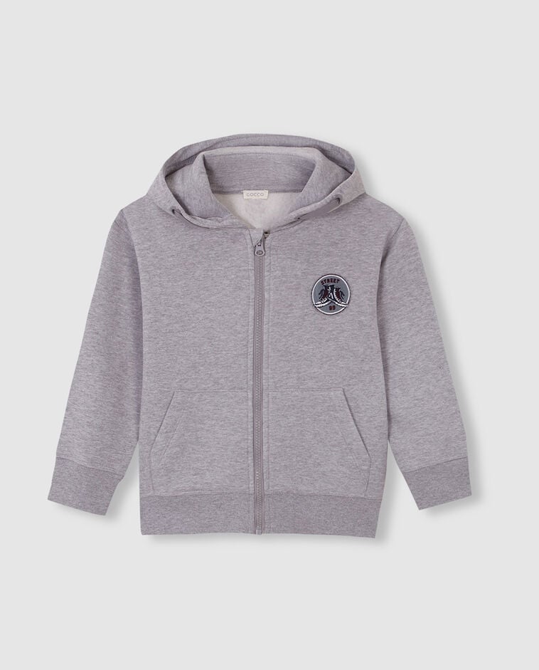 Sweatshirt cinzenta com fecho menino