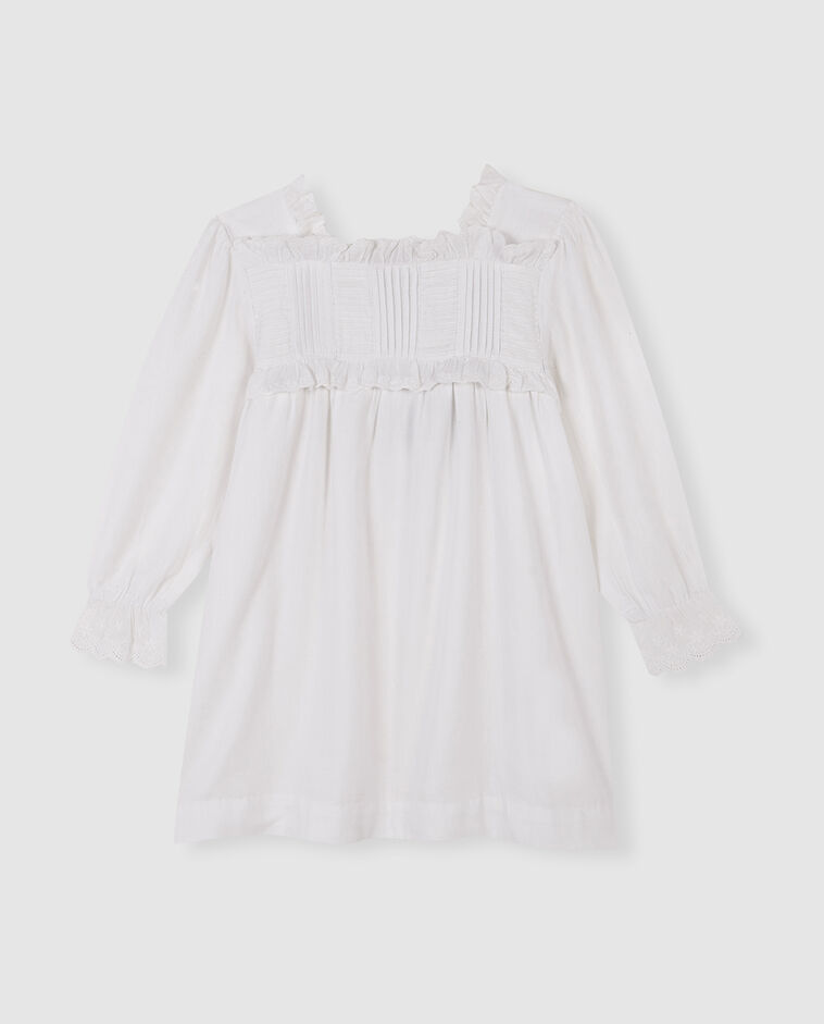 Vestido branco com rendas menina