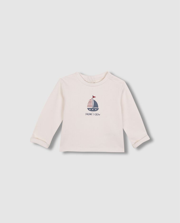 Sweat &agrave; motif blanc