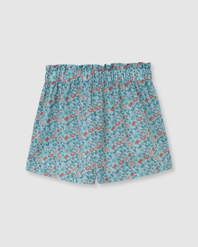 Pantalon &agrave; fleurs bleu clair