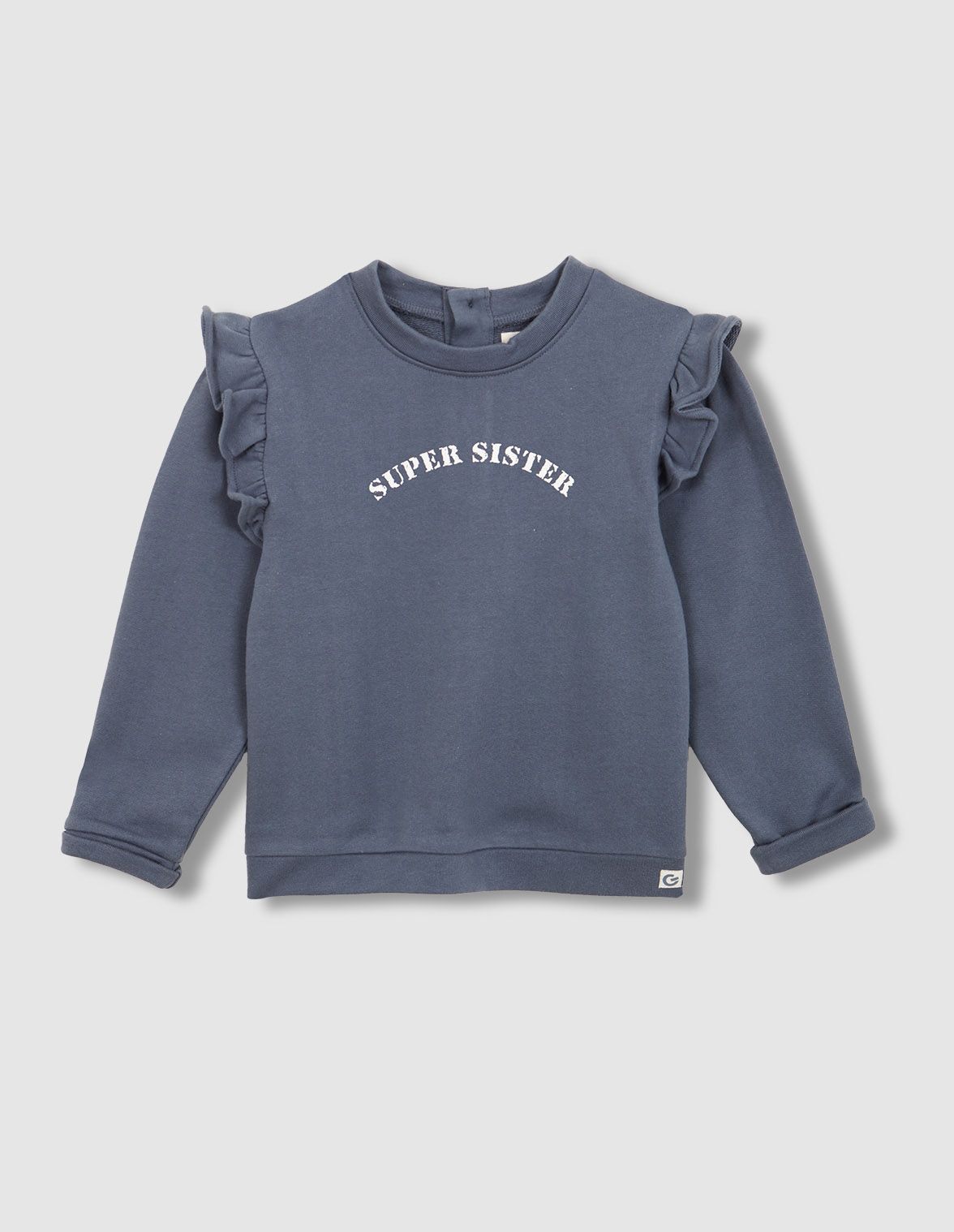 Blaues Sister Sweatshirt fur kleine Madchen Gocco