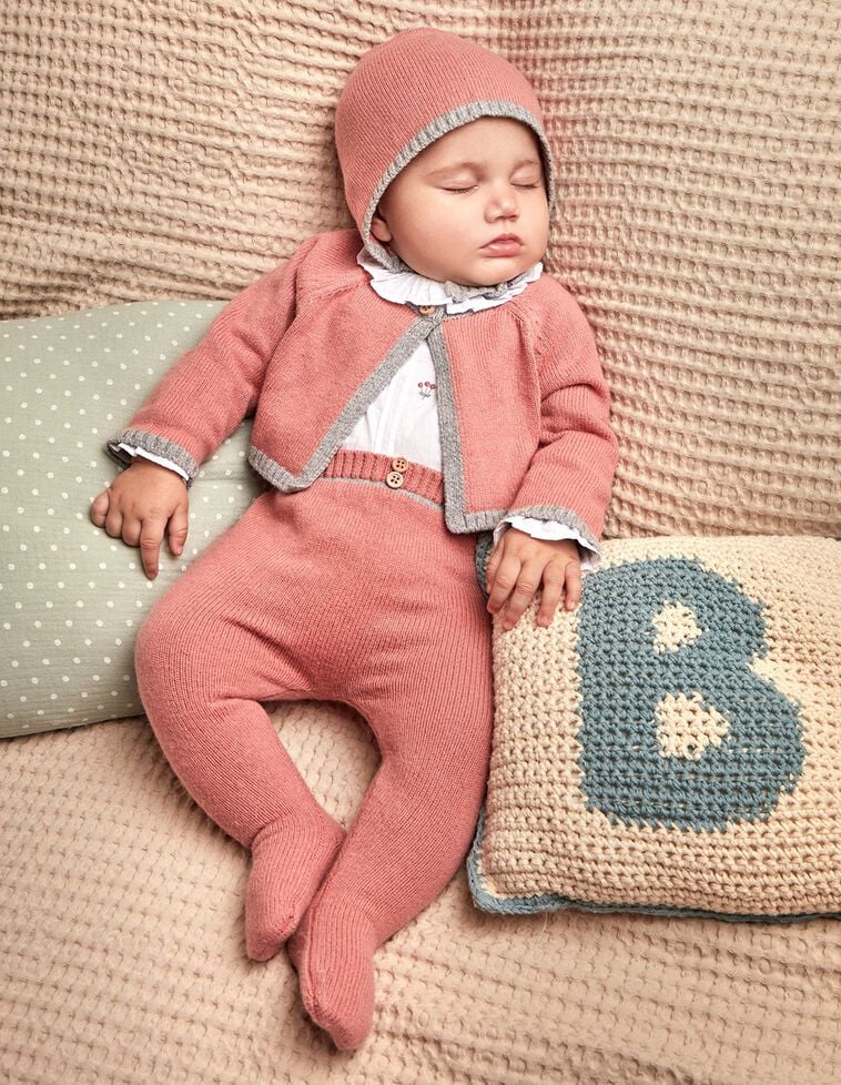Cardigan Avec Passepoil Contrast&eacute; Corail Clair