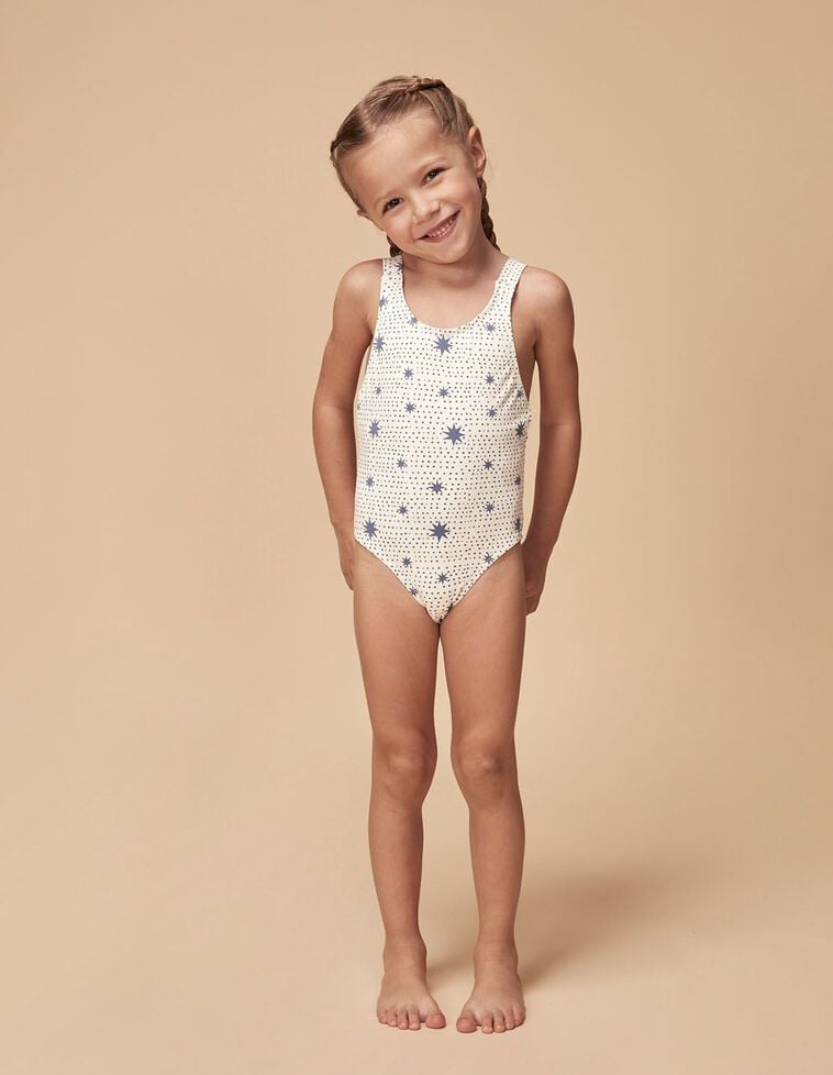 Maillot de bain imprimé étoiles bleu