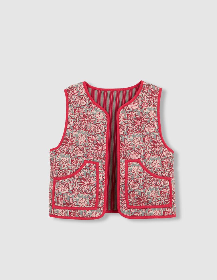 Gilet matelassé réversible vert foncé