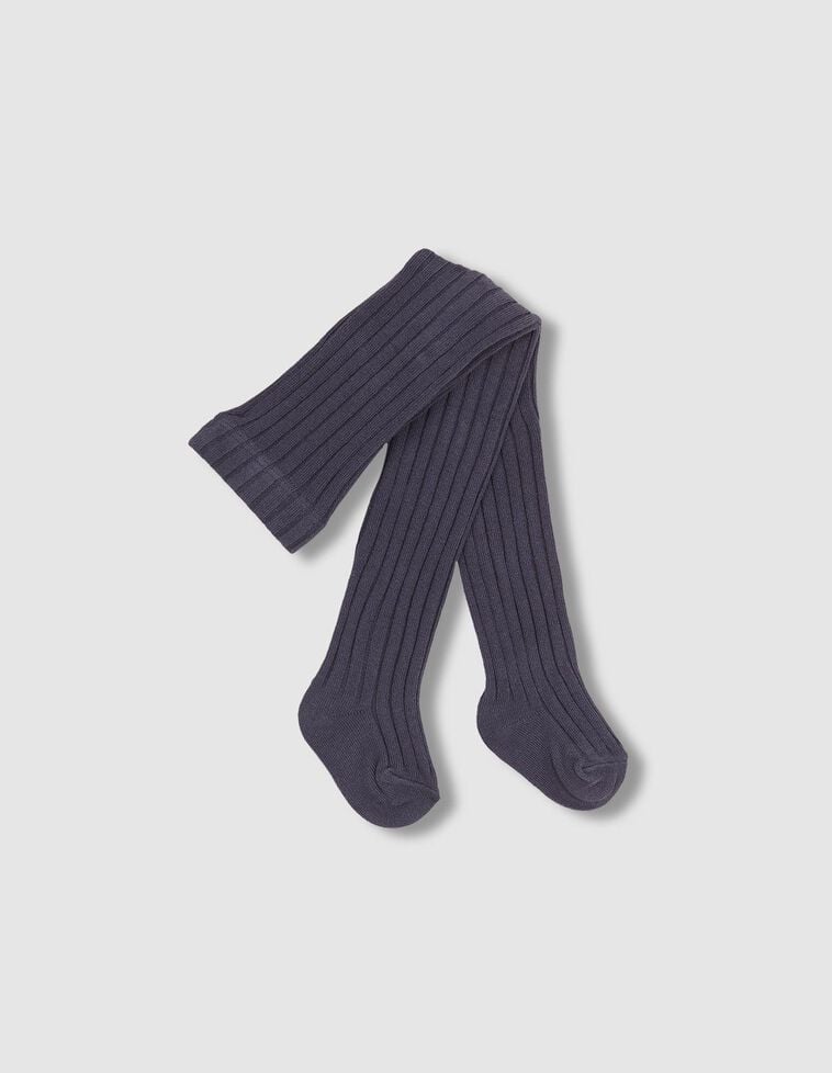 Collants côtelés bleu clair
