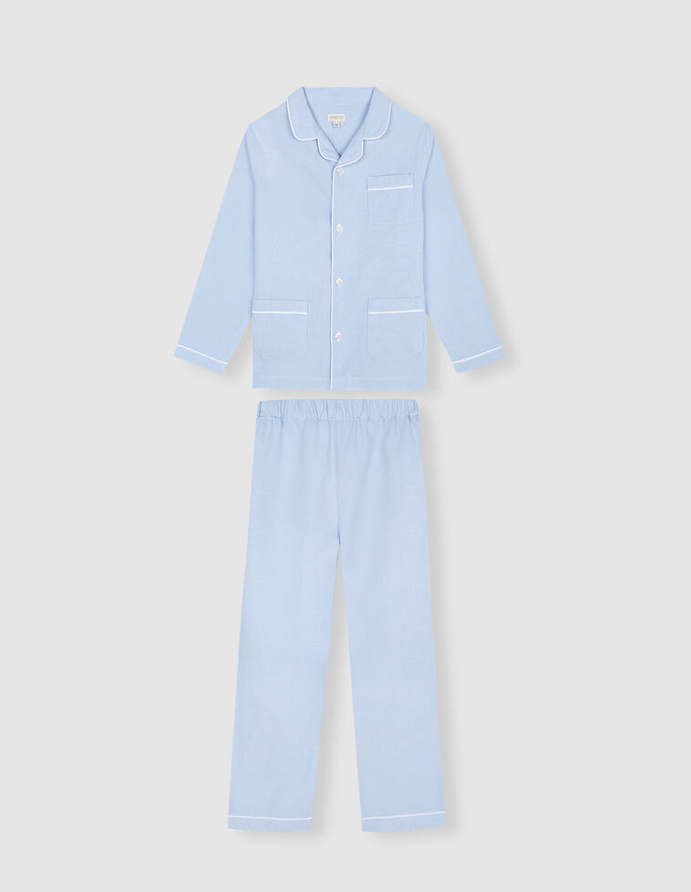 Pijama oxford na cor azul