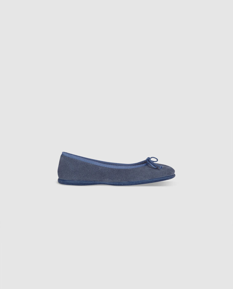 Ballerines en daim bleu clair pour fille