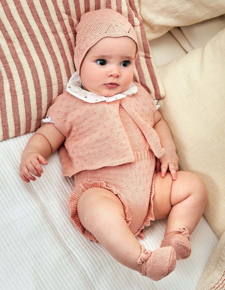 Gilet in maglia rosa