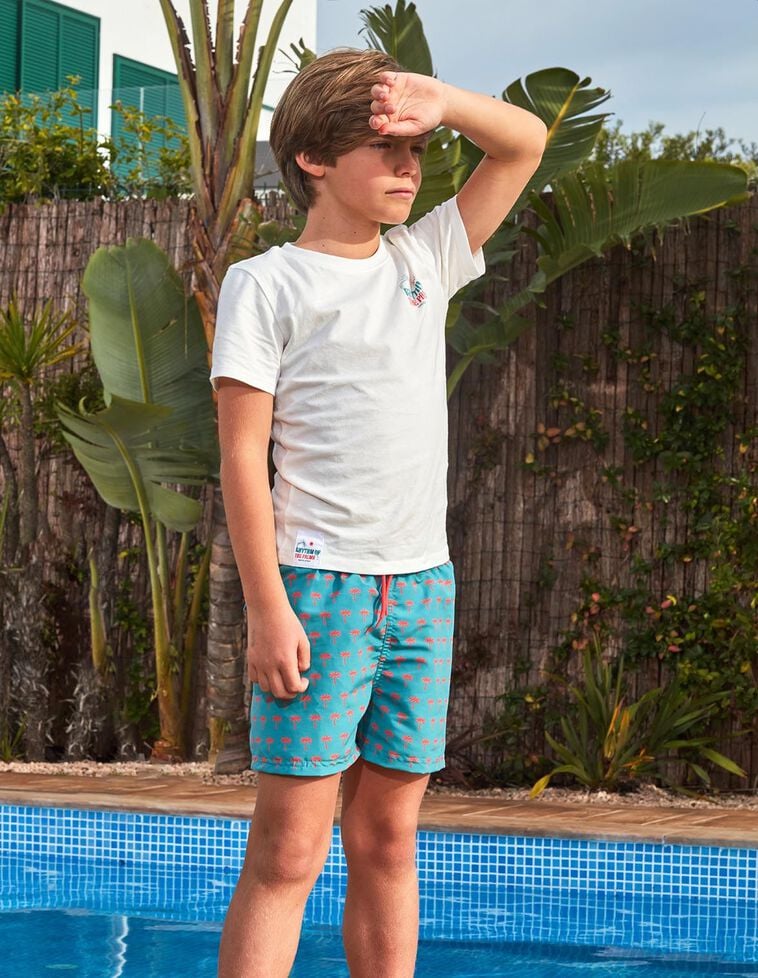 Costume da bagno dettaglio fosforescenti grigio