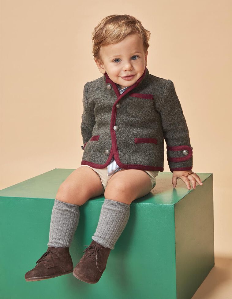 Veste autrichienne en laine verte