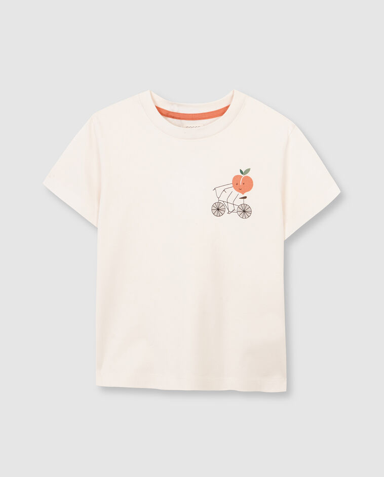 T-shirt &agrave; motif blanc