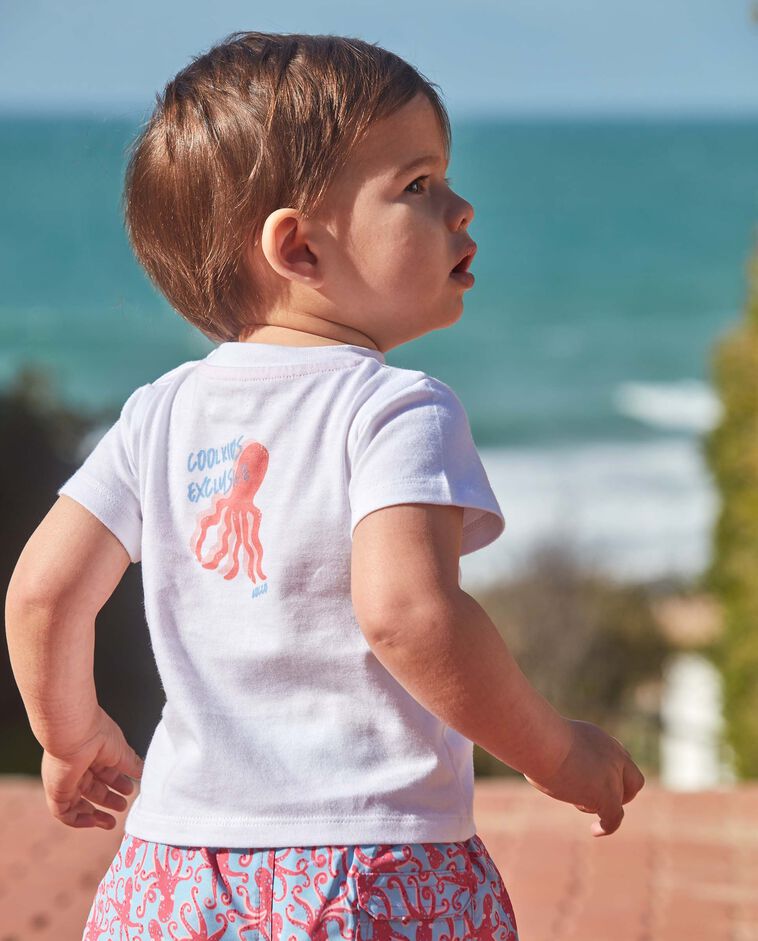 T-shirt poulpe blanc