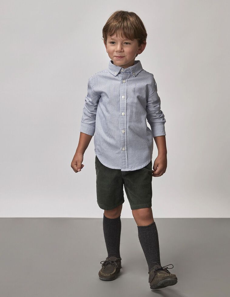 Camicia Righe Blu Marino