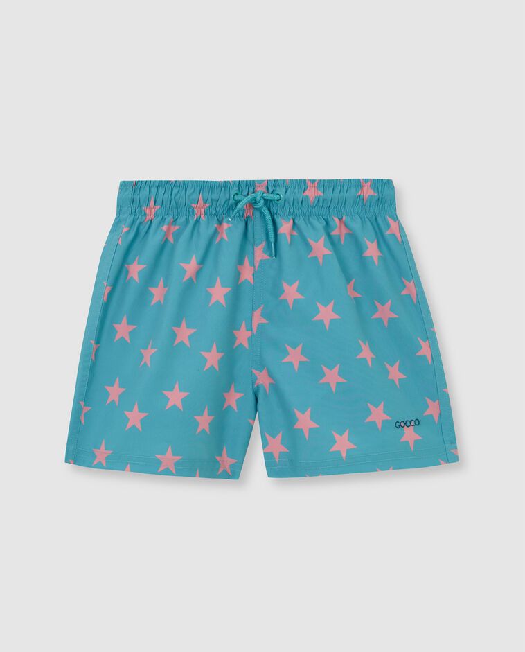 Maillot de bain &agrave; &eacute;toiles bleu-vert