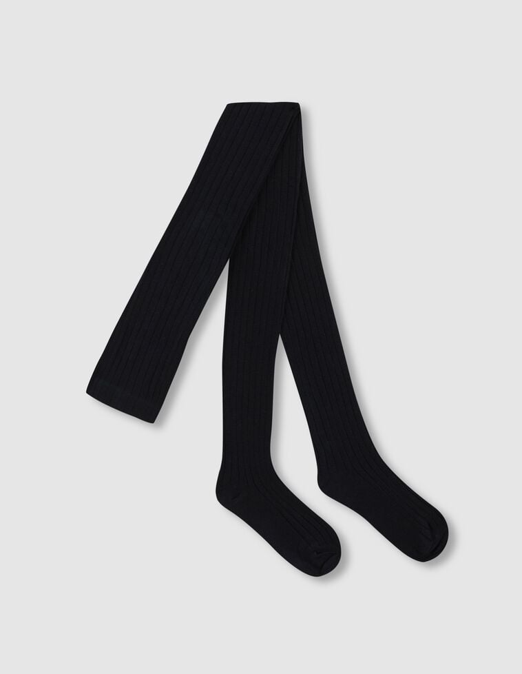 Collants basiques côtelés verts
