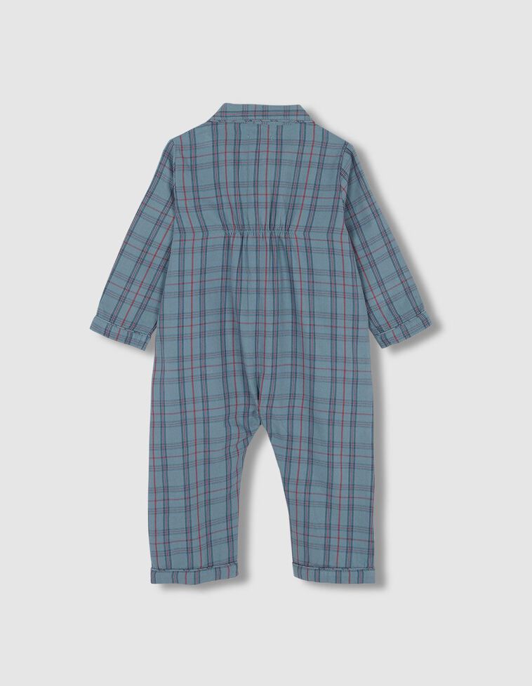 Pyjama À Carreaux Corail Foncé