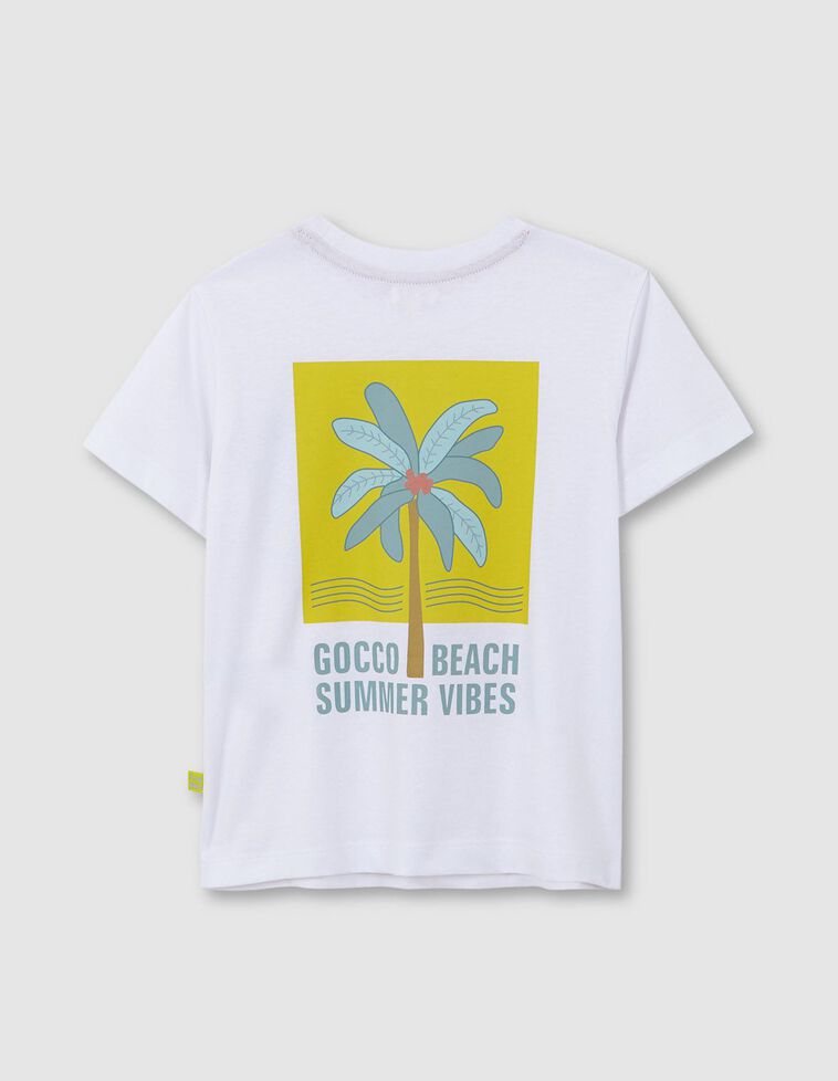 T-shirt imprimé palmier blanc