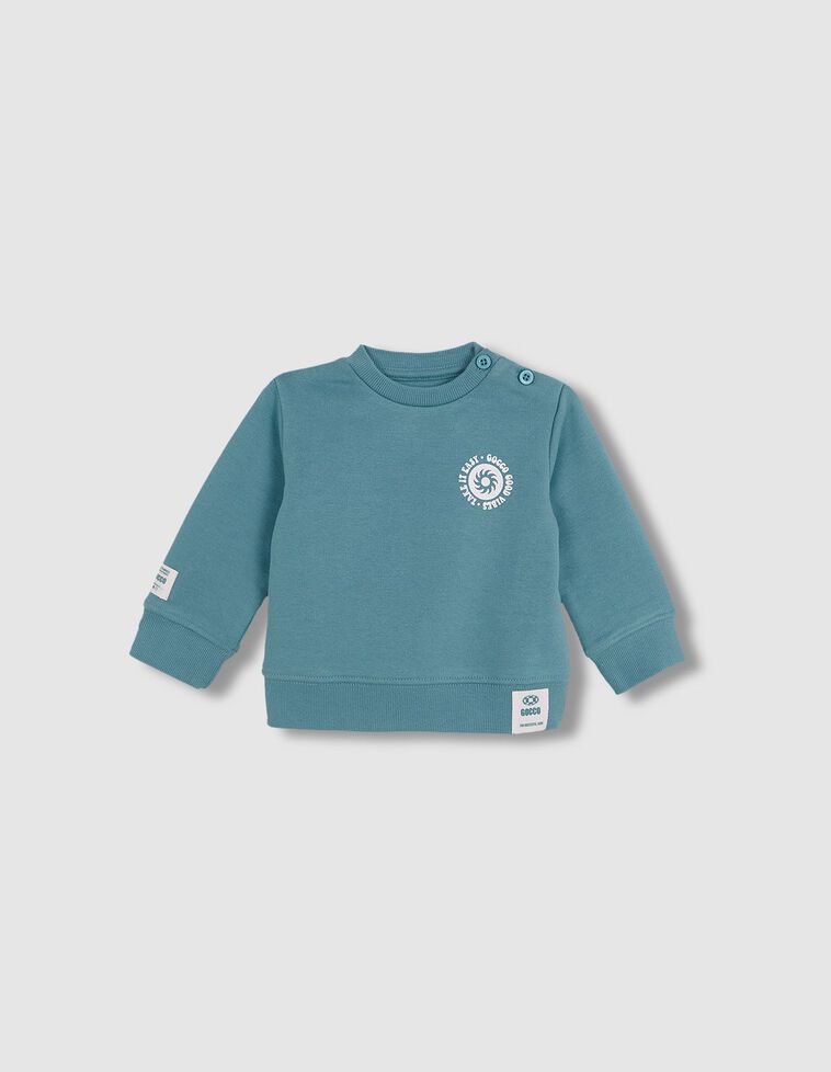 Sweat à imprimé bleu clair