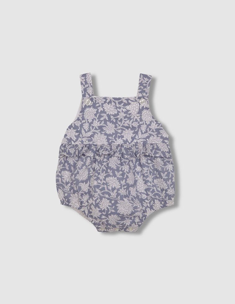 Grenouillère imprimée bleu clair
