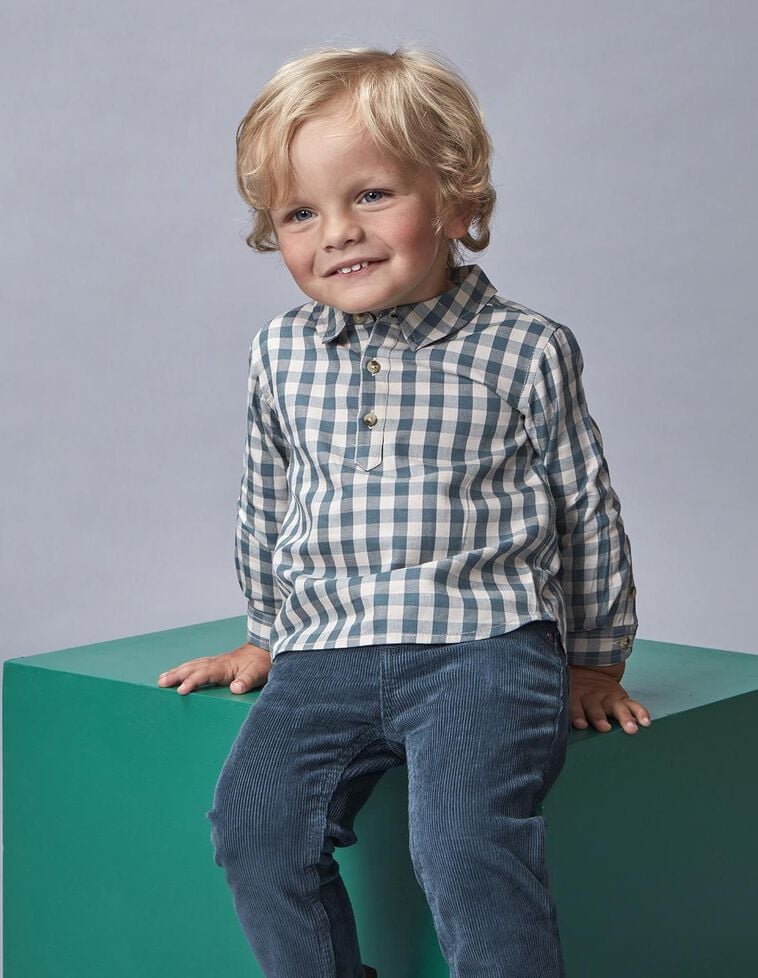 Chemise à carreaux verte