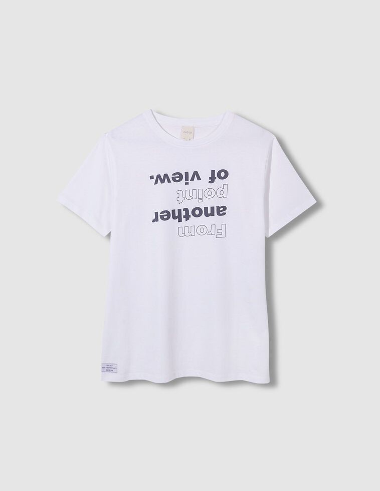 T-shirt  branca com estampado 