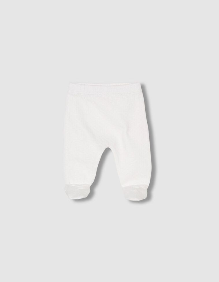 Ghette interlock traforate color bianco sporco