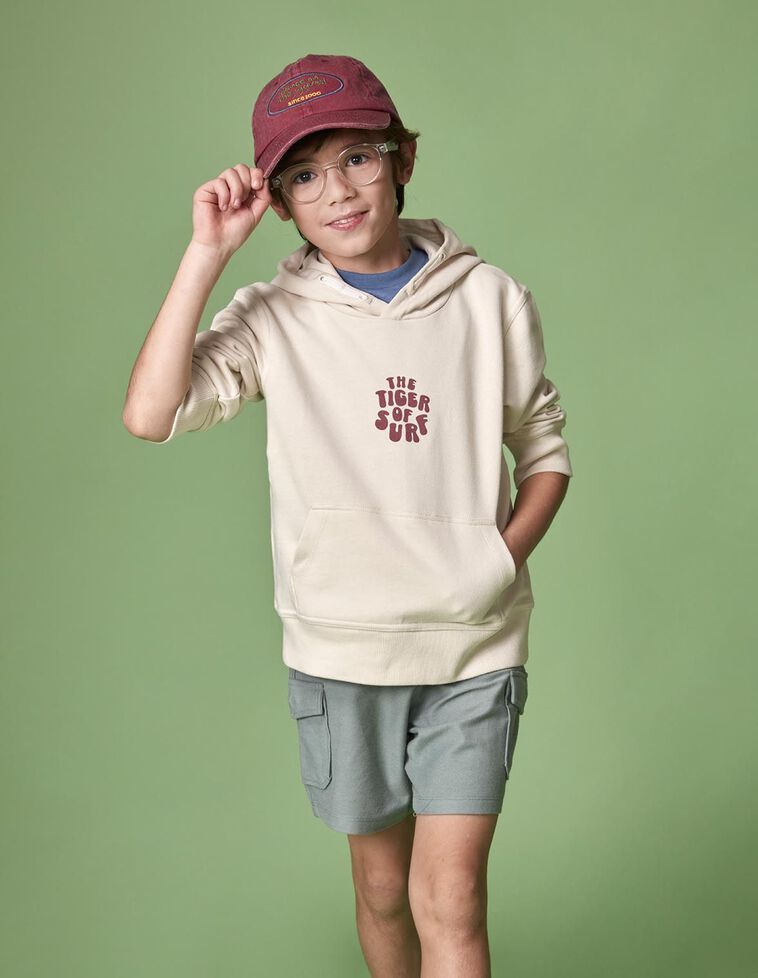 Sweat à capuche pierre