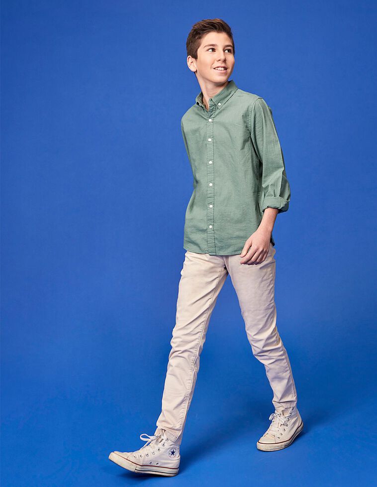 Camisa de linho  verde
