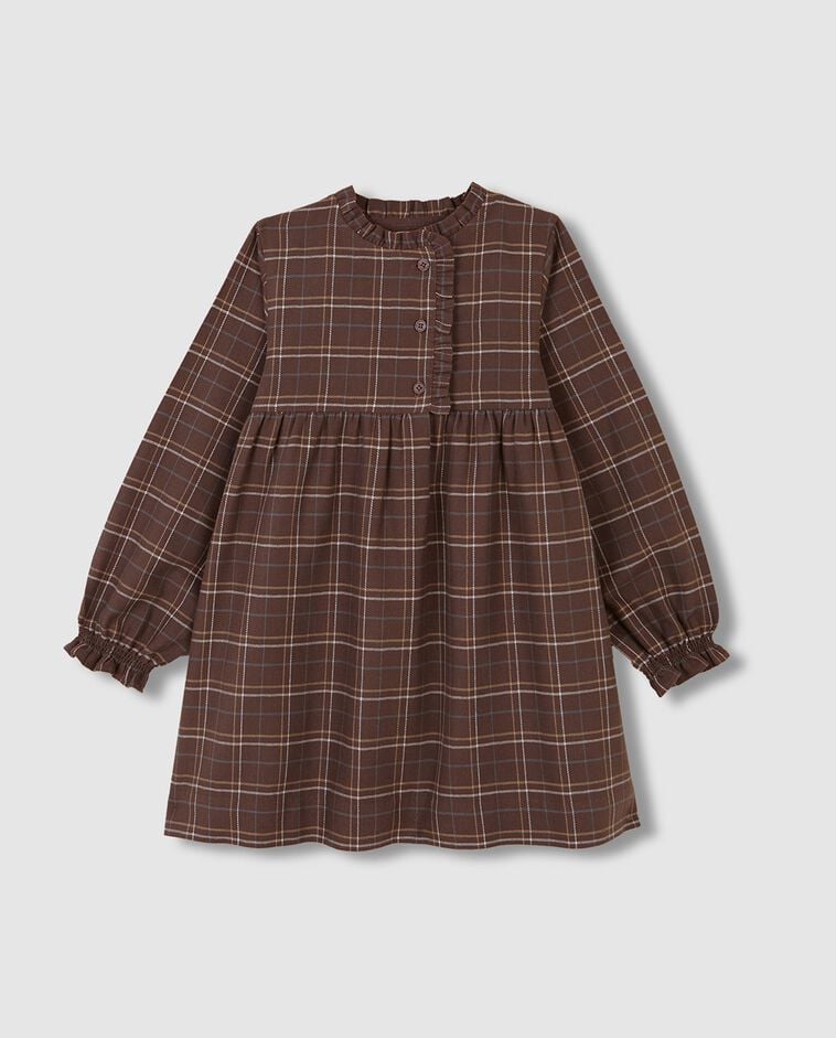 Robe grise prince-de-galles fille