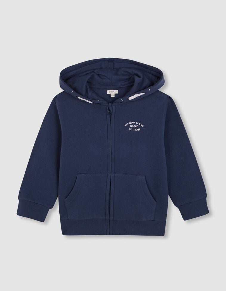 Sweat-shirt zippé bleu