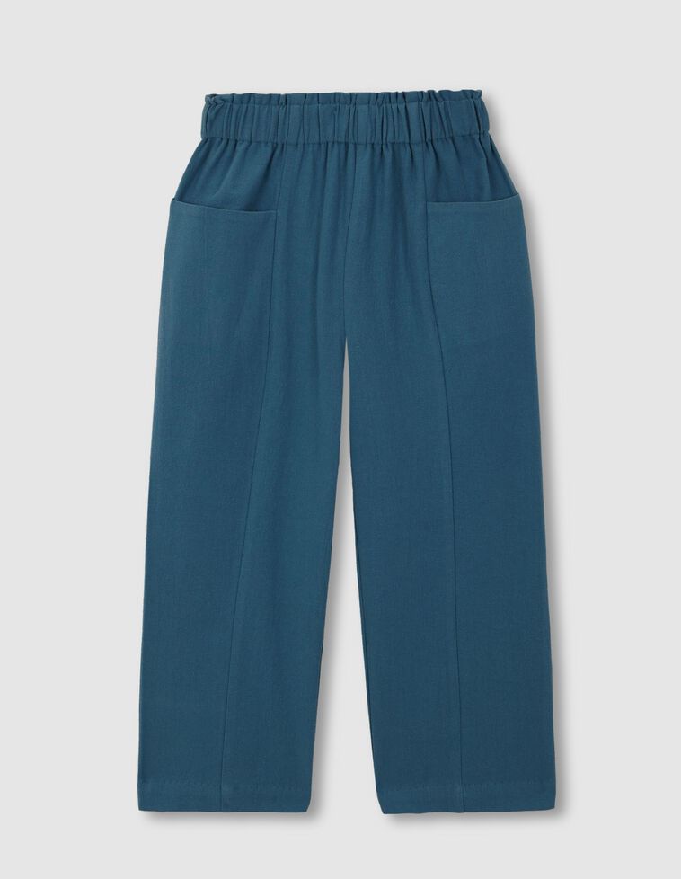 Pantaloni con vita elasticizzata azzurri