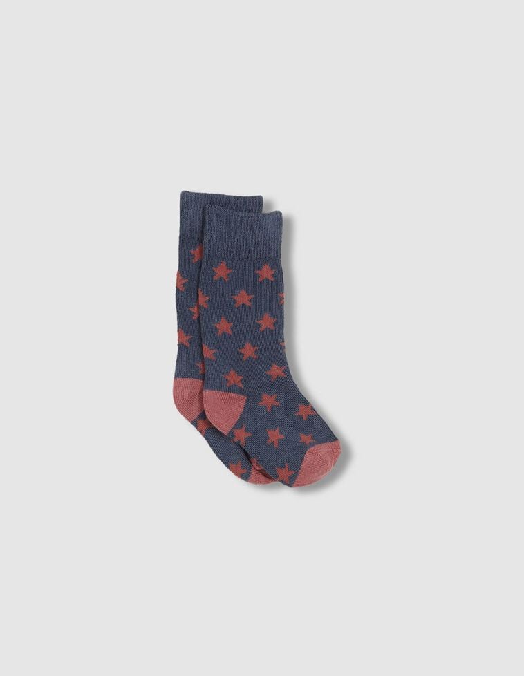 Socken mit Sternen, in Petrolgrün