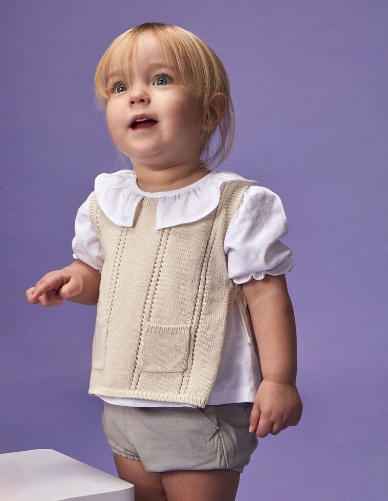 Gilet tricoté pierre